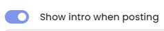 Moodle - OU Blog - Show intro when posting button